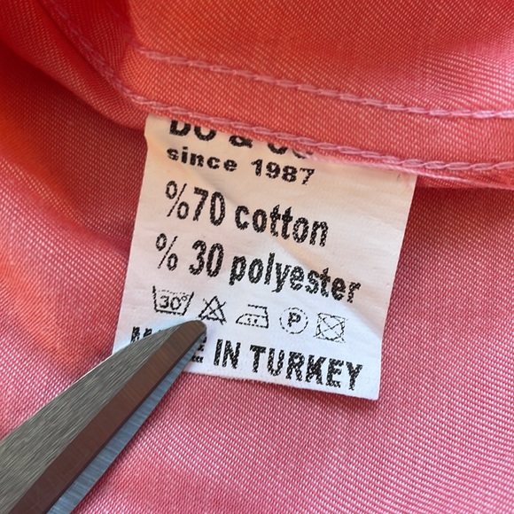 Pink Dress Shirt Size Medium Orange Camouflage - Picture 8 of 9